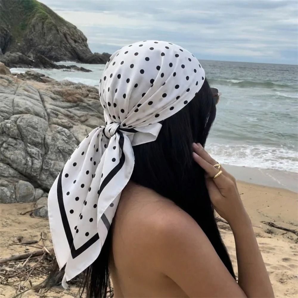 Women'S Korean Accessories - Ретро-шарф с точечным принтом, геометрической формы,