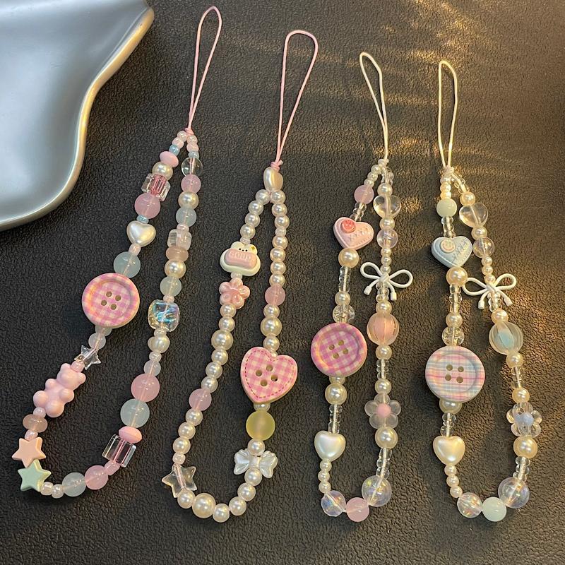 Women'S Korean Accessories - Милый корейский розовый ремешок для телефона