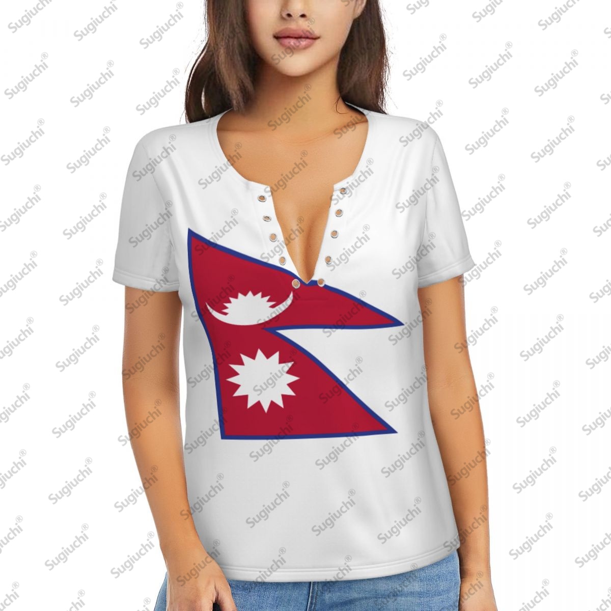 Women Accessories Nepal - 2024, сексуальные женские футболки с глубоким
