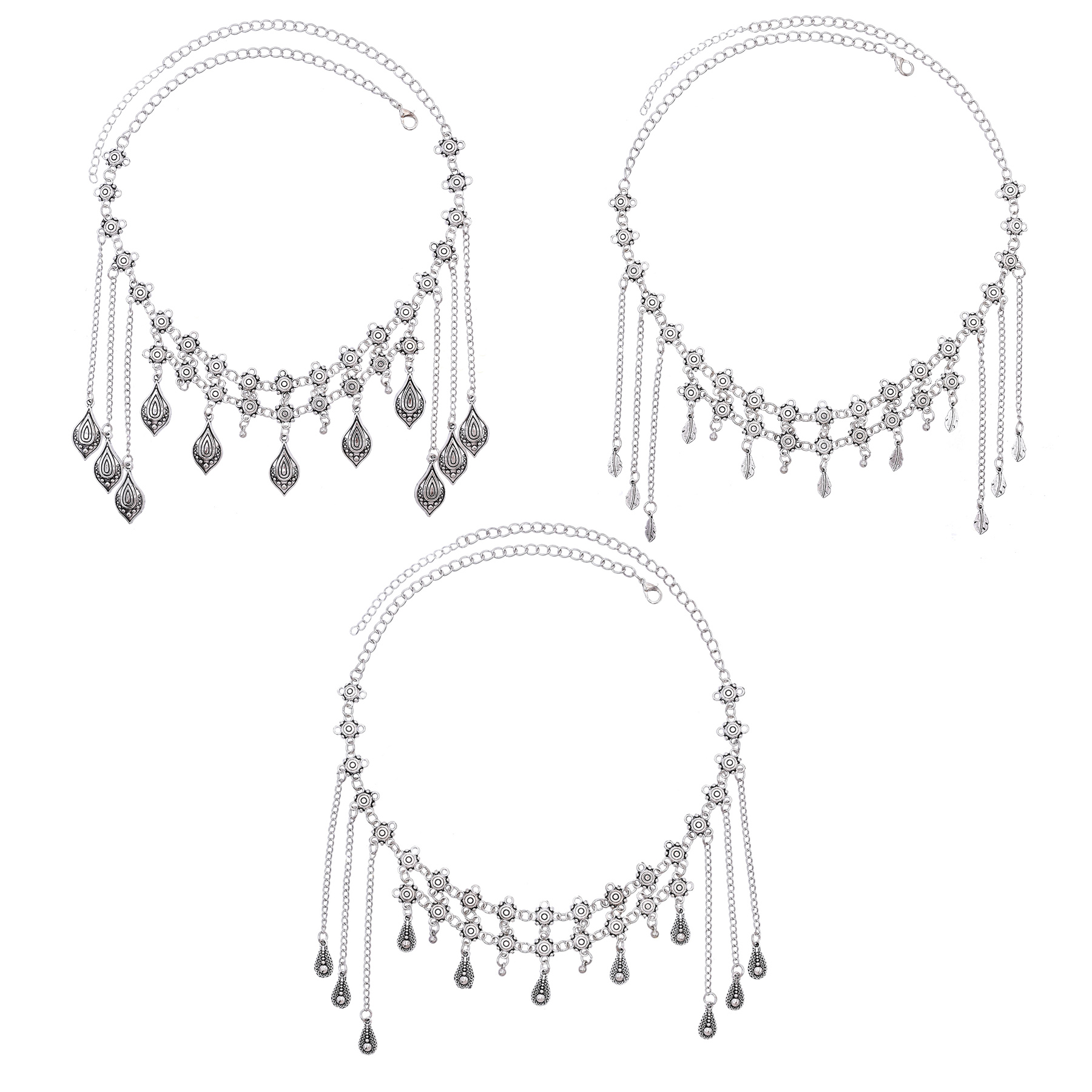 Women Accessories Nepal - Винтажная серебристая цепочка из сплава с
