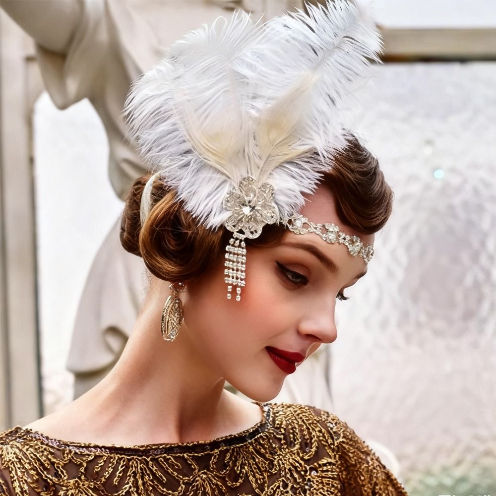 Women'S Accessories In The 1920S - Винтажный ободок для волос с перьями,