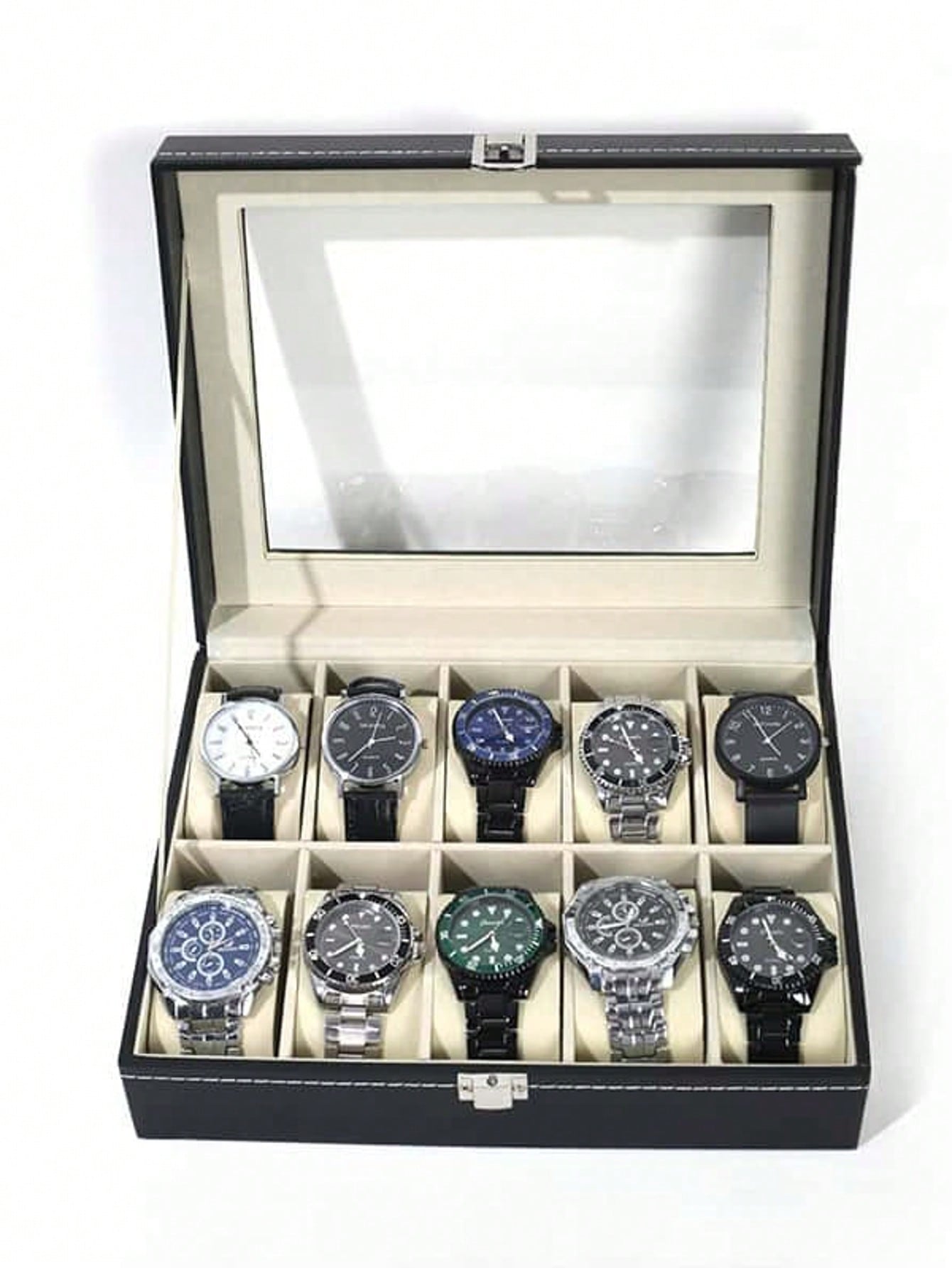 Women Accessories Gift Box - Кожаная шкатулка для часов с замком,
