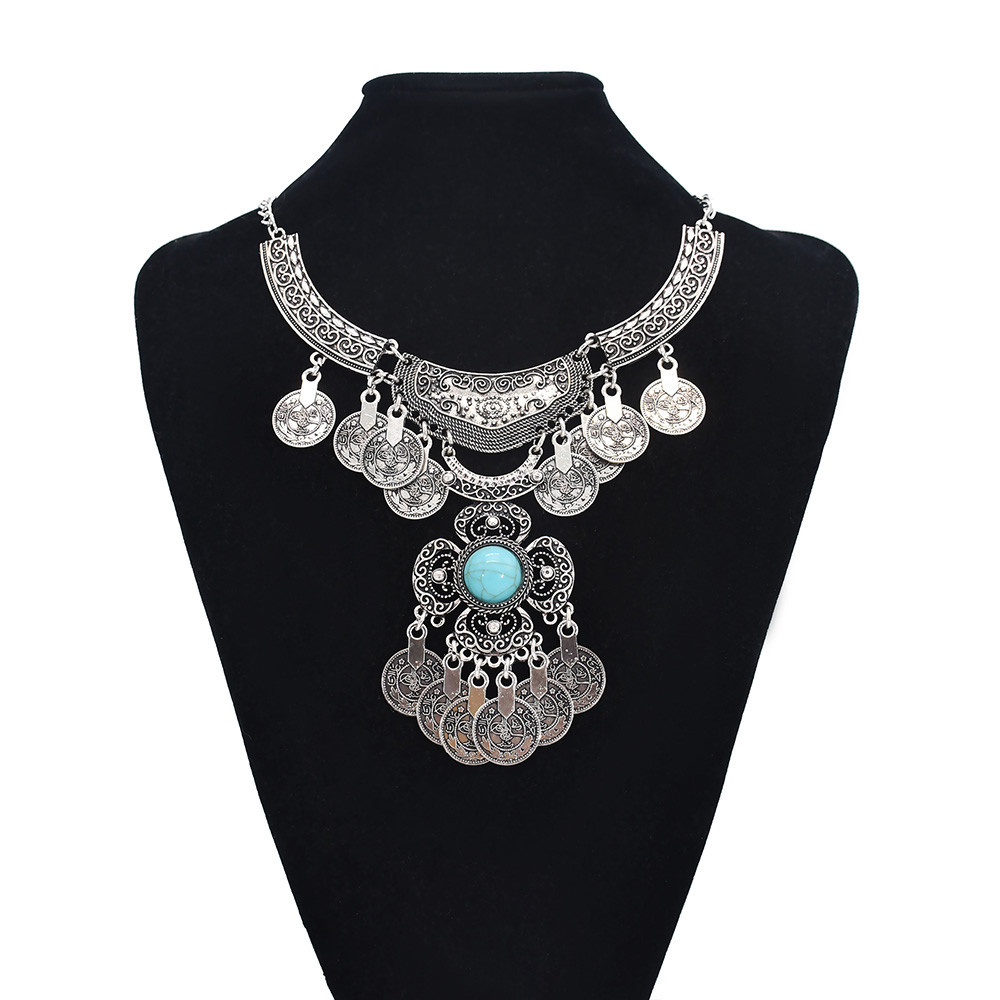 Women Accessories Nepal - Винтажное ожерелье из сплава с большими
