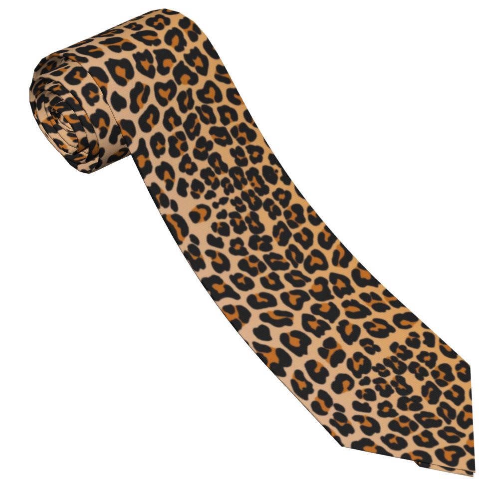 Women Accessories Business - Галстук мужской/женский леопардовый из полиэстера, 8