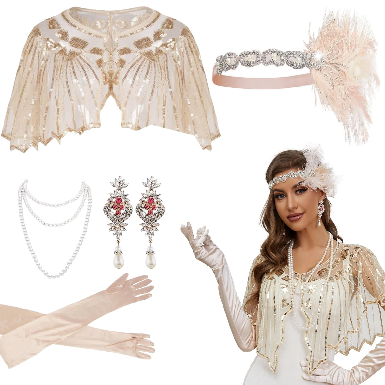 Women'S Accessories In The 1920S - 1920-е годы Гэтсби вечерние свадебные повязки