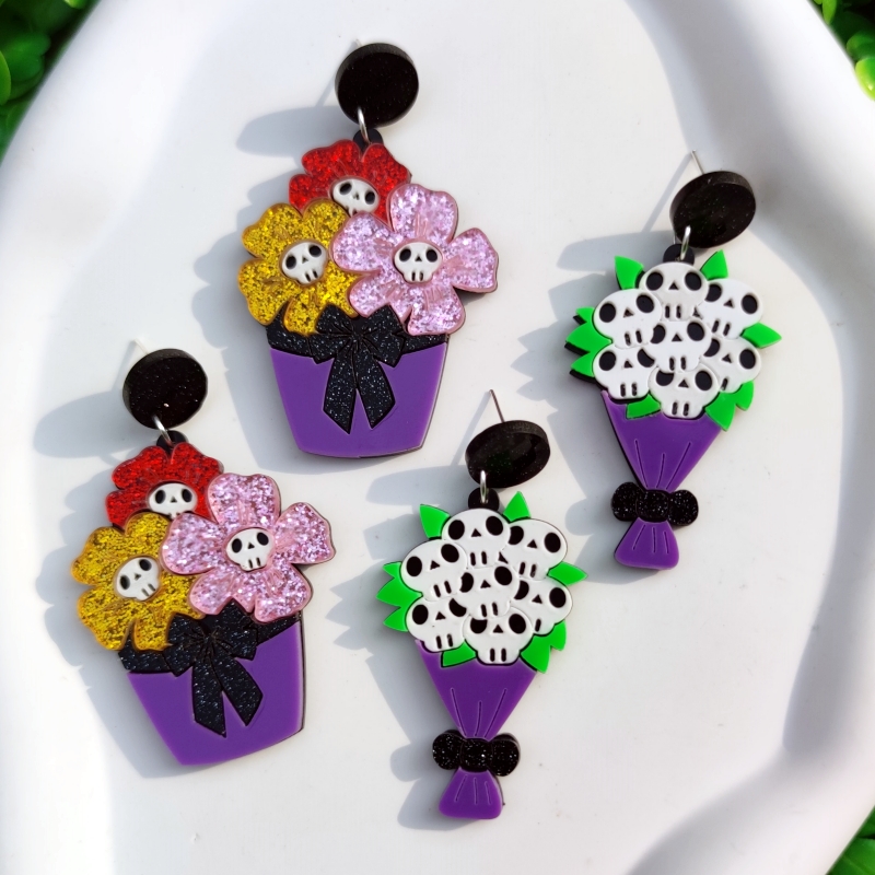 Women Accessories Bouquet - Серьги KUGUYS с акриловыми подвесками в