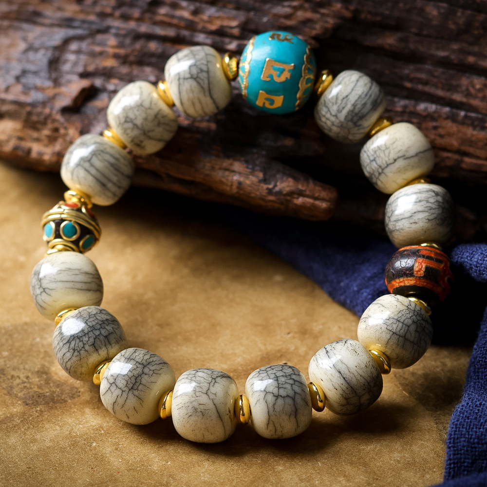 Women Accessories Nepal - Браслет из бусин из треснувшей костяной
