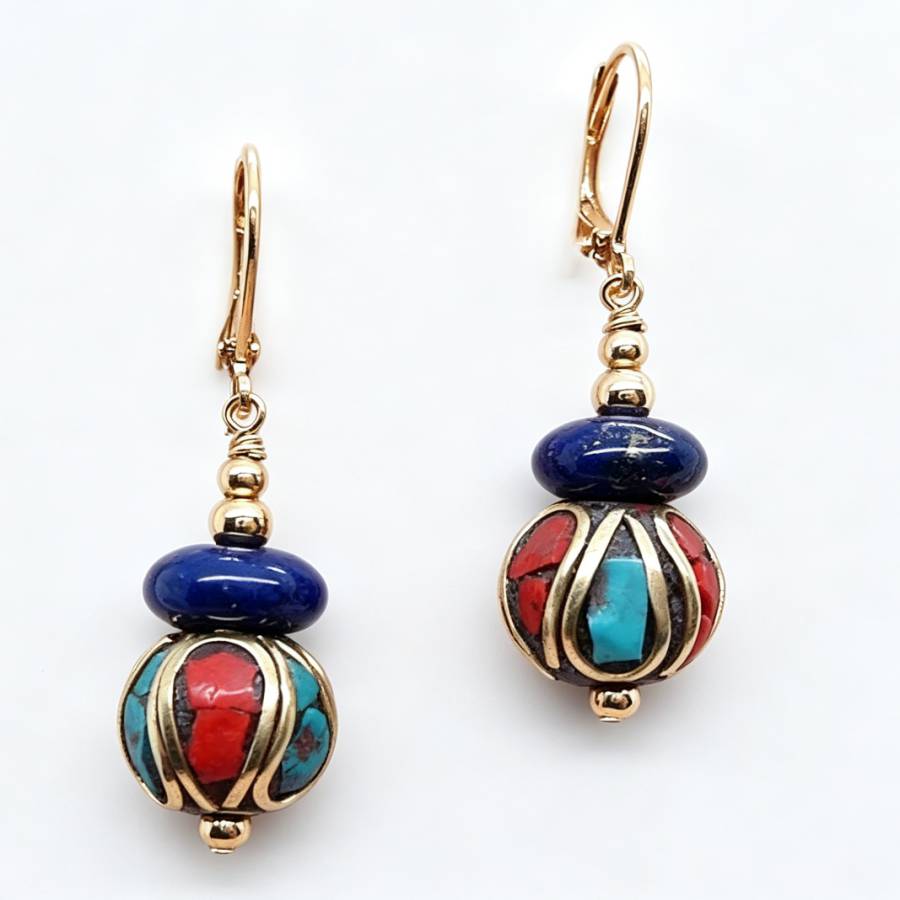 Серьги-подвески ручной работы  – обзор и цена Women Accessories Nepal