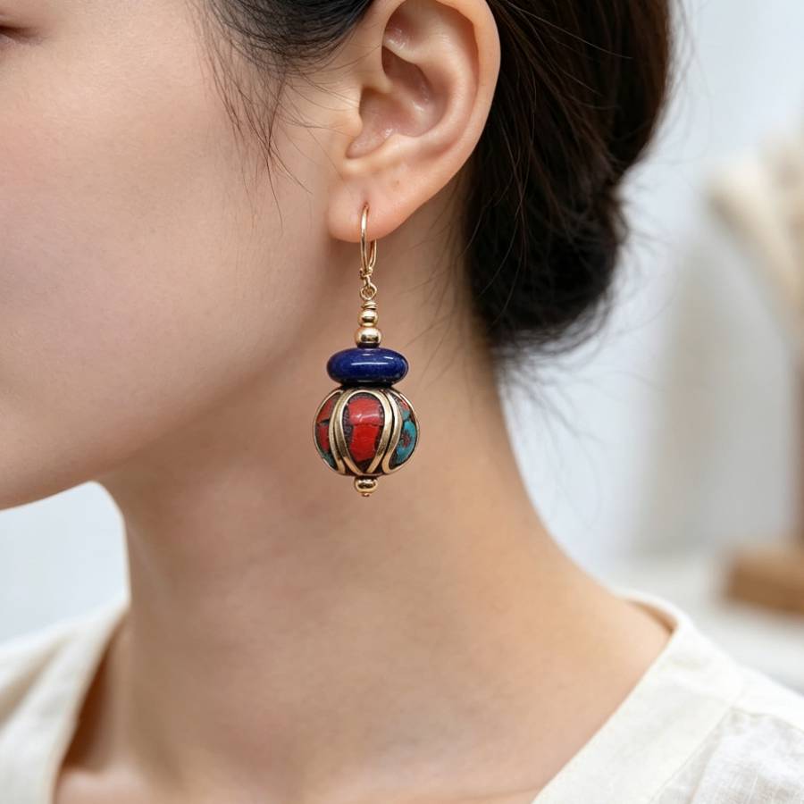 Серьги-подвески ручной работы  – обзор и цена Women Accessories Nepal