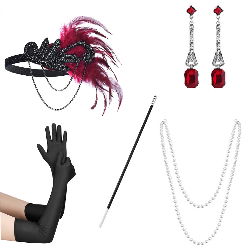 5 шт. 1920s нарядный шар с пер – обзор и цена Women'S Accessories In The 1920S